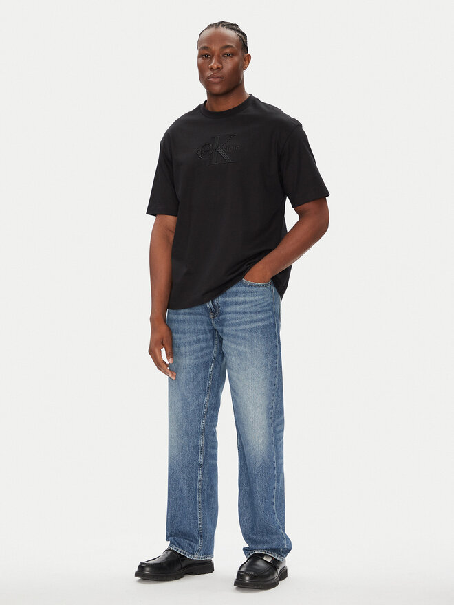 Calvin Klein Jeans Calvin Klein Jeans T-Shirt Hero Monologo LV04RB295G Μαύρο Relaxed Fit