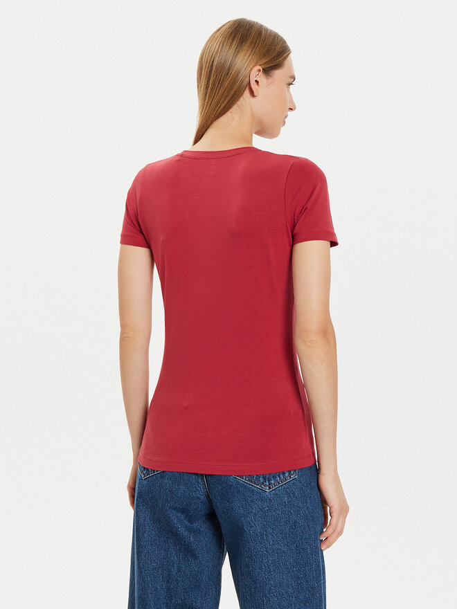 Pepe Jeans Pepe Jeans Marškinėliai New Virginia PL505202 Raudona Slim Fit
