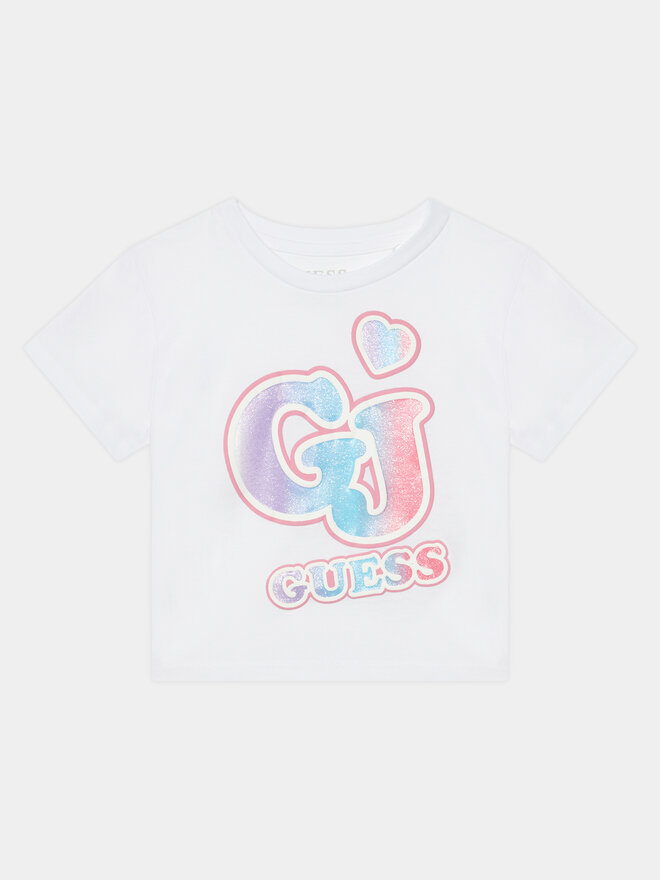 Guess Guess Marškinėliai K4RI28 K8HM0 Balta Boxy Fit