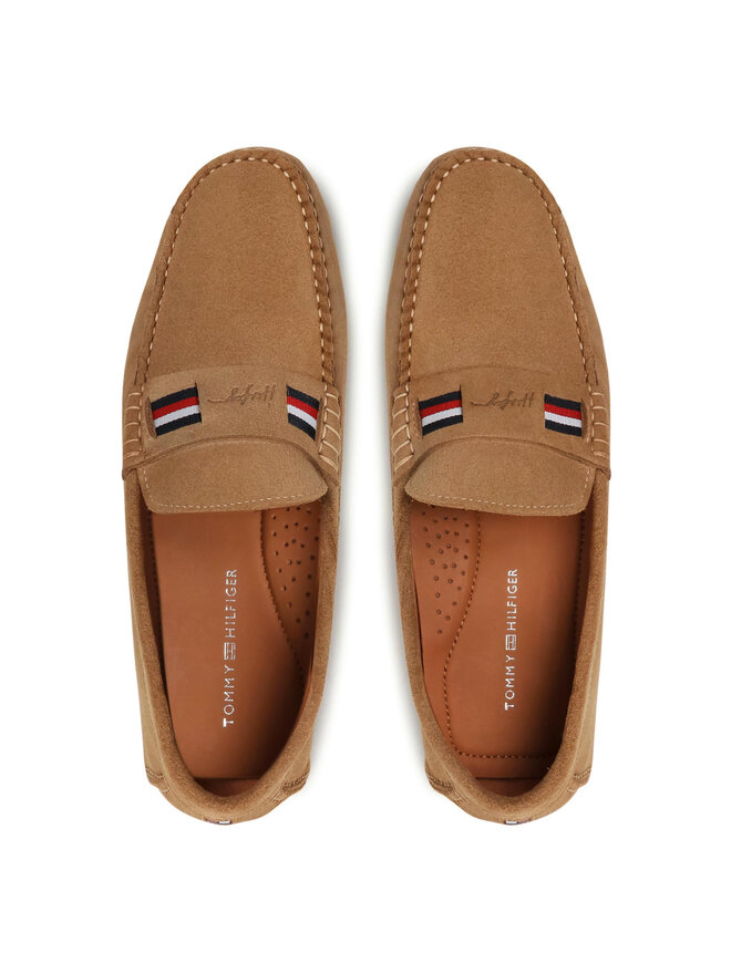 Tommy Hilfiger Mokassins Tommy Hilfiger Iconic Rwb Suede Driver FM0FM03482 Braun