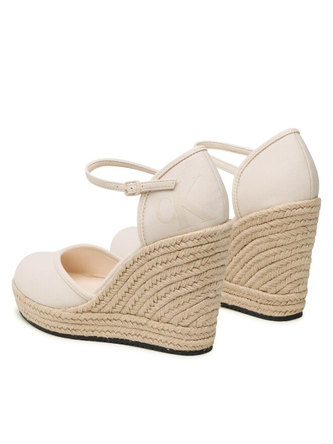 Calvin Klein Jeans Обувки Calvin Klein Jeans Wedge Sandal Close Toe Ess YW0YW01194 Бял