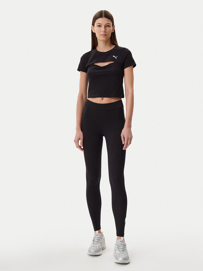 Puma Puma Marškinėliai Ess Cut-Out 631164 Juoda Slim Fit