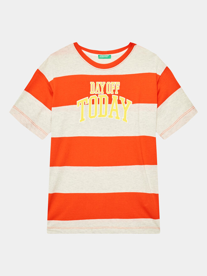 United Colors Of Benetton United Colors Of Benetton Camiseta 3ZNBC10BN Rojo Regular Fit