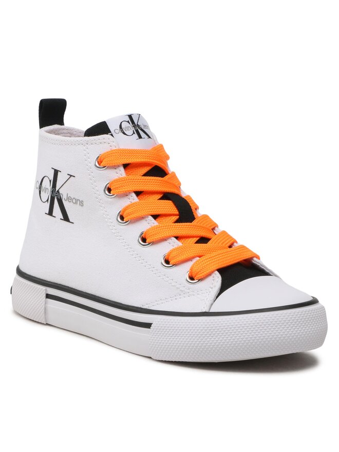 Calvin Klein Jeans Tornacipő Calvin Klein Jeans High Top Lace Up Sneaker V3X9-80569-0890X002 M Fehér