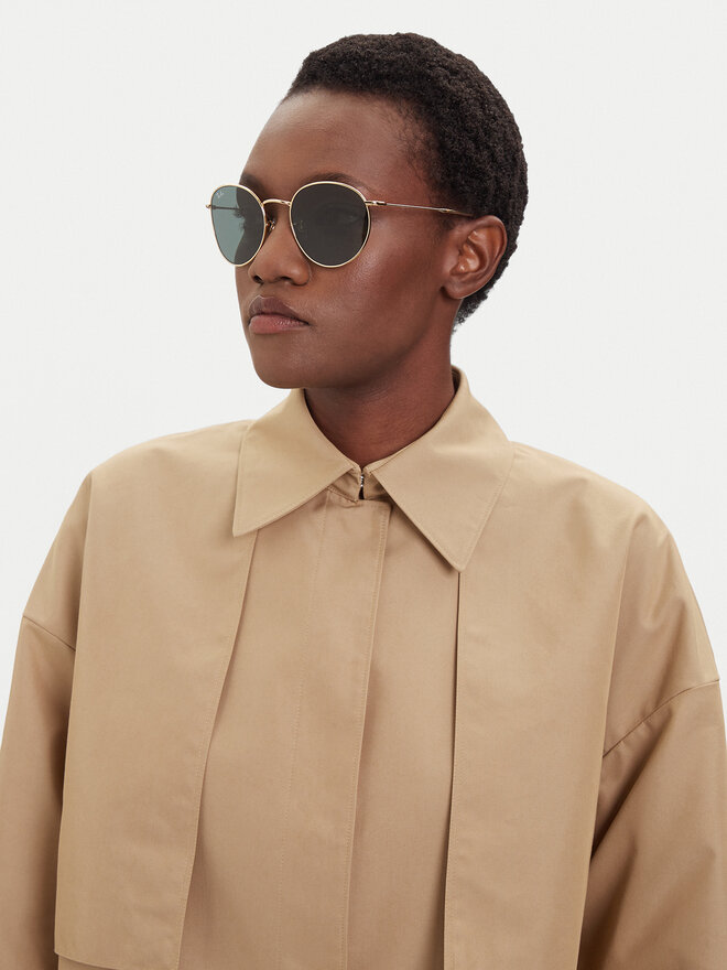 Ray-Ban Сонцезахисні окуляри Ray-Ban Round Reverse 0RBR0103S 001/VR55 Золотий