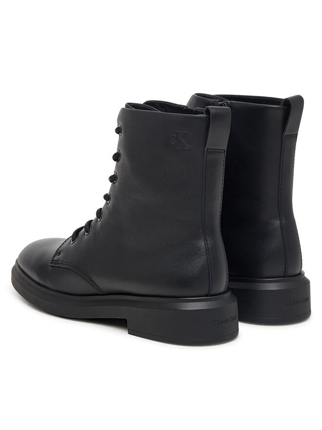 Calvin Klein Schnürschuhe Calvin Klein Sporty Boot Lace Up Lth HW0HW03188 Schwarz