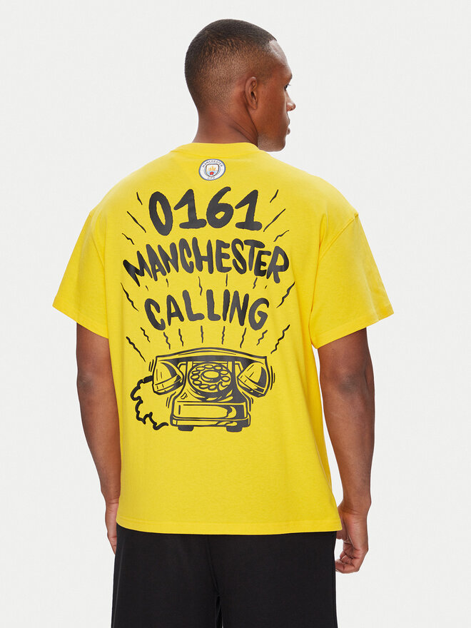 Puma Puma Camiseta CWC Hoops x Man City 631696 Amarillo Regular Fit