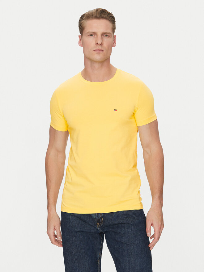 Tommy Hilfiger Tommy Hilfiger Marškinėliai MW0MW10800 Geltona Slim Fit