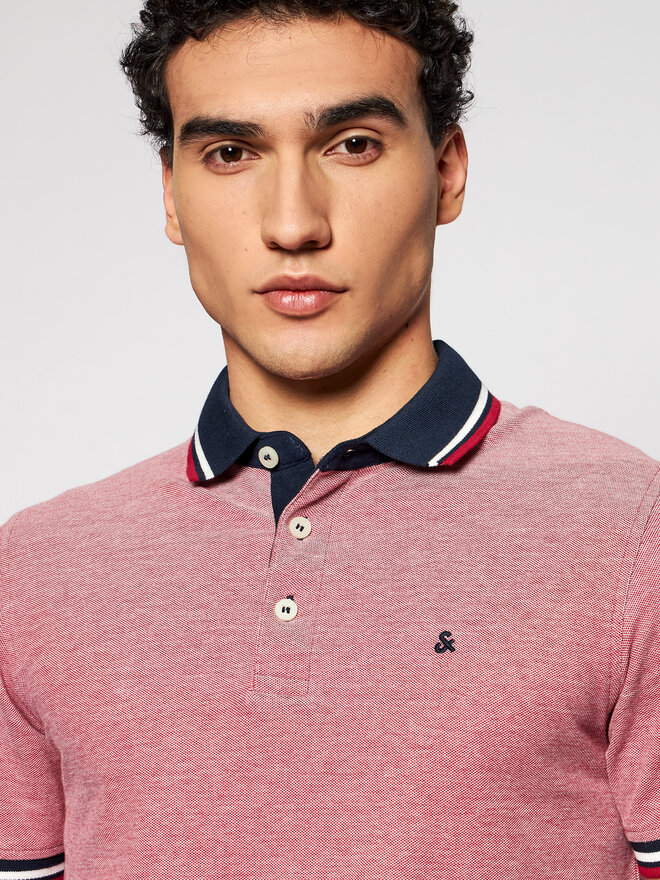 Jack&Jones Jack&Jones Polo marškinėliai Paulos 12136668 Raudona Slim Fit