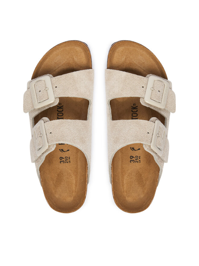 Birkenstock Pantoletten Birkenstock Arizona Cushion Buckle 1033088 Creme