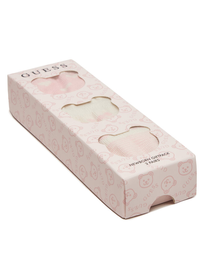 Guess Набір 3 пар високих дитячих шкарпеток Guess H5RZ04 Z3G10 Рожевий