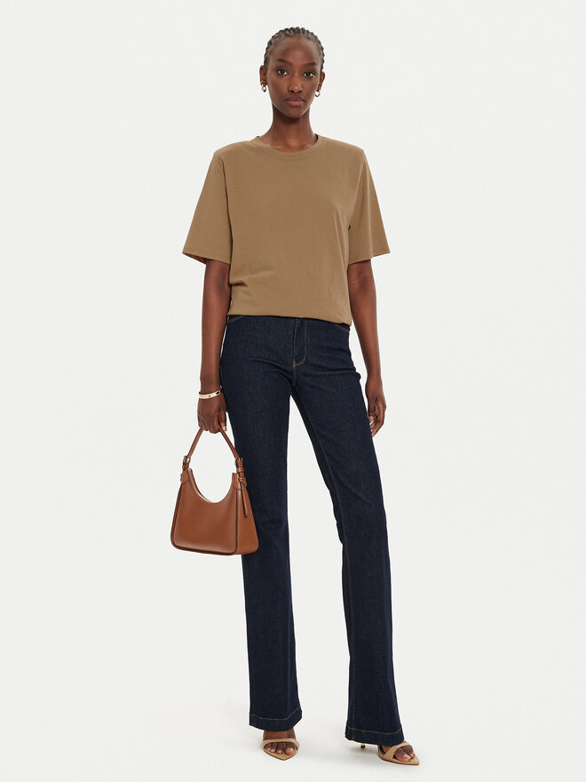 ViCOLO ViCOLO Majica UB0294 Rjava Regular Fit