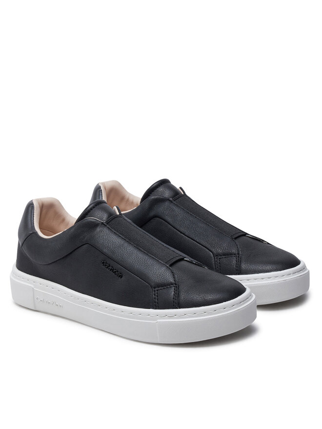 Calvin Klein Sneakersy Calvin Klein Cupsole Slip On W/Ml HW0HW02289 Czarny