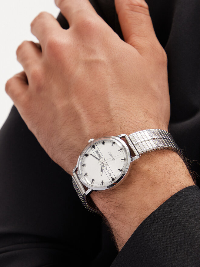 Sekonda Zegarek Sekonda 1951 Srebrny
