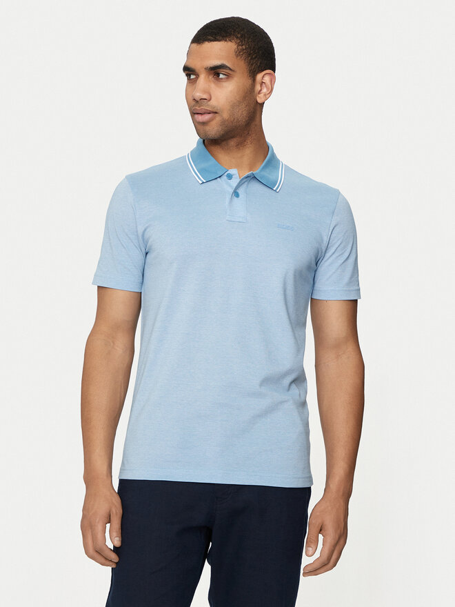 BOSS Boss Поло Peoxfordnew 50507814 Голубий Relaxed Fit