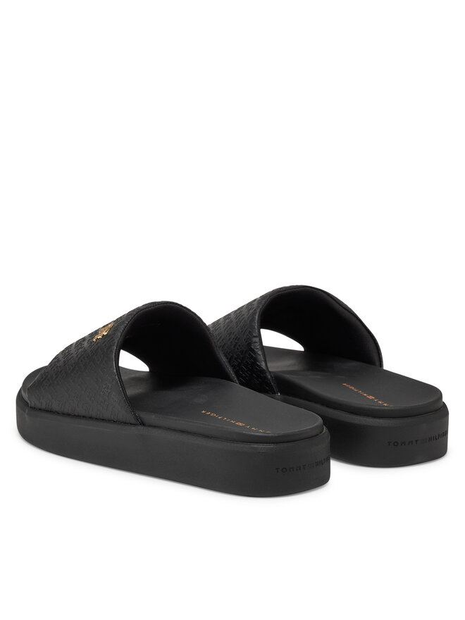 Tommy Hilfiger Šľapky Tommy Hilfiger Platform Monogram Poolslide FW0FW08526 Čierna