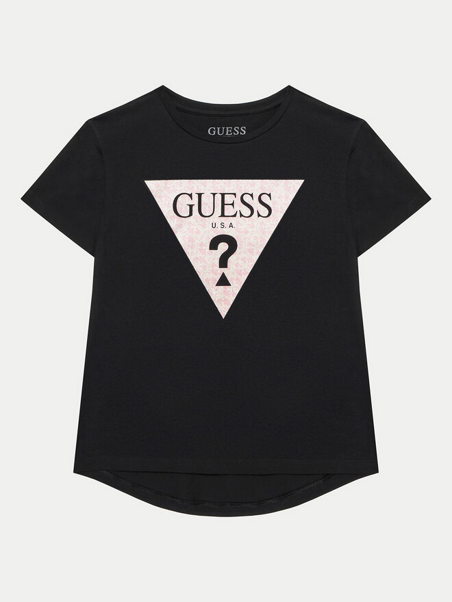 Guess Guess Marškinėliai J5RI18 K6YW4 Juoda Regular Fit