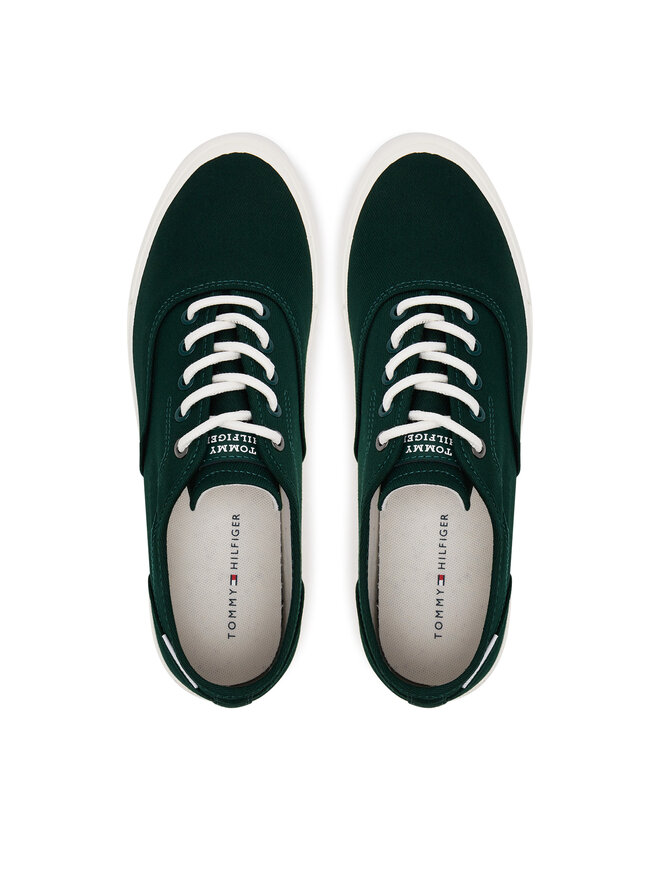 Tommy Hilfiger Scarpe sportive Tommy Hilfiger Th Hi Vulc Low Oxford Twill FM0FM05400 Verde
