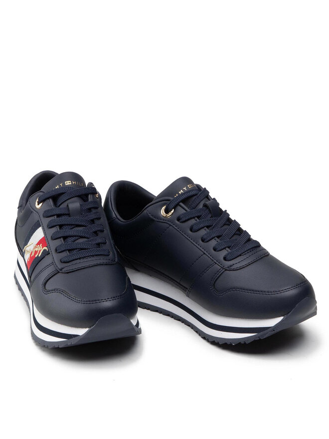 Tommy Hilfiger Sneakers Tommy Hilfiger Th Signature Runner Sneaker FW0FW05218 Dunkelblau