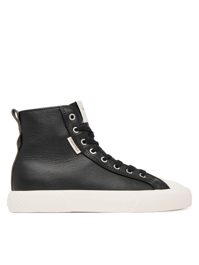 Calvin Klein Sneakers aus Stoff Calvin Klein Vulc Lace Up Hightop Lth HW0HW03076 Schwarz