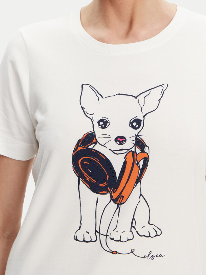 Olsen Olsen T-shirt 11105029 Bijela Slim Fit