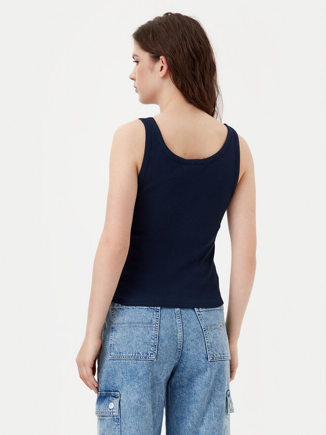 Tommy Jeans Tommy Jeans Felső DW0DW19492 Sötétkék Slim Fit