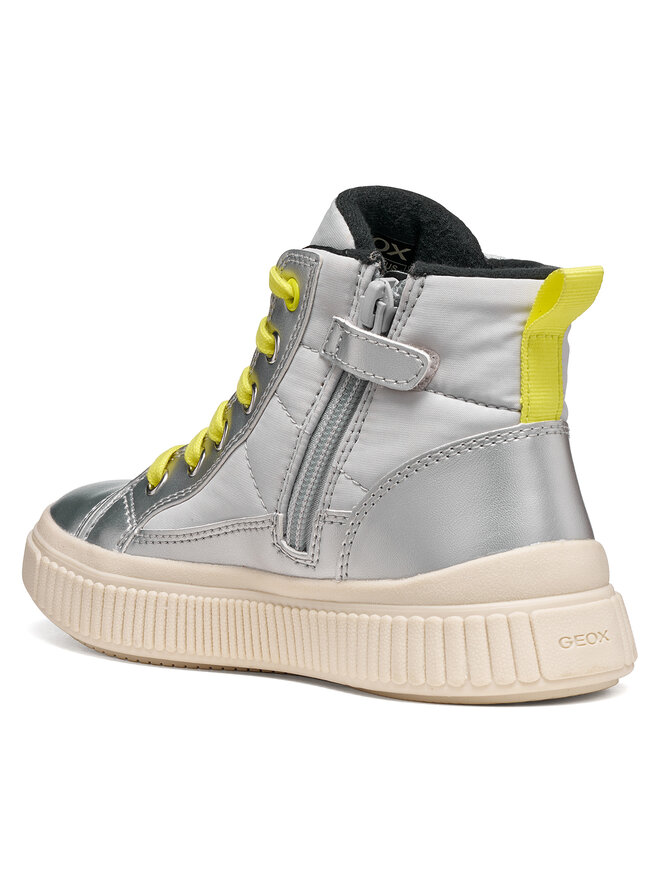 Geox Schnürschuhe Geox J Laquinny Girl B Abx J661JA 0NFFU C0598 M Silberfarben