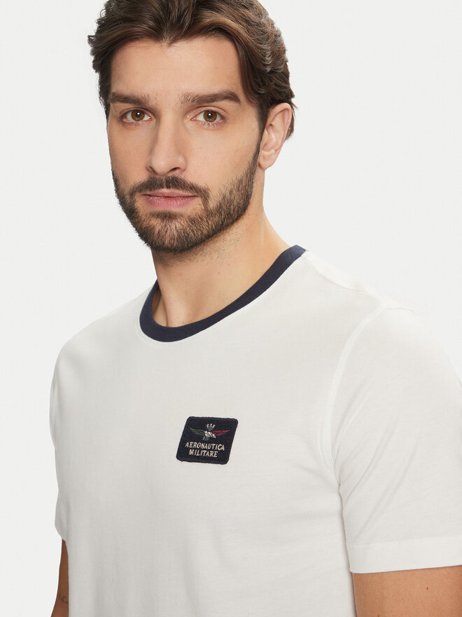 Aeronautica Militare Aeronautica Militare Camiseta 242TS2331J662 Blanco Regular Fit