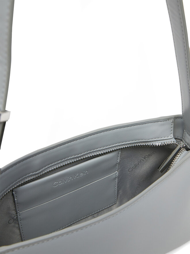 Calvin Klein Borsetta Calvin Klein Embossed Logo Shoulder Bag K60K612550 Grigio