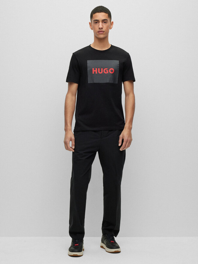 HUGO Hugo Póló Dulive222 50467952 Fekete Regular Fit