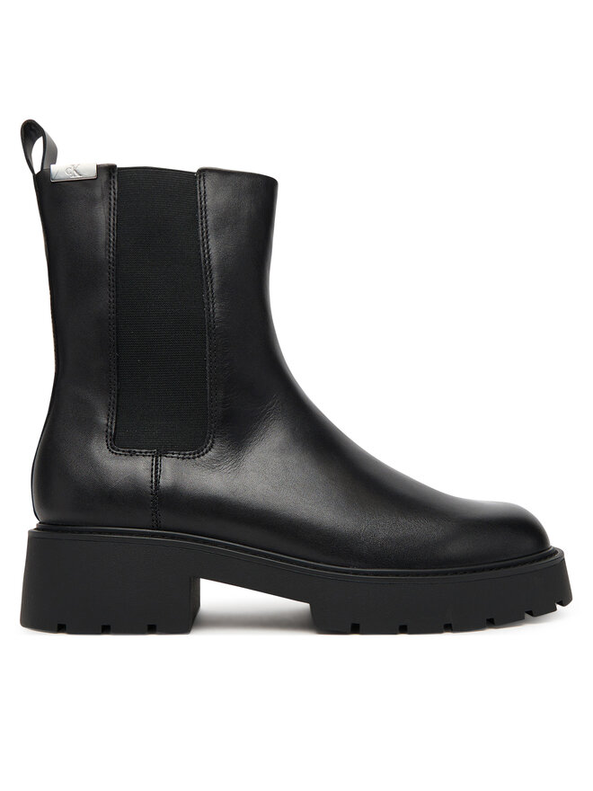 Calvin Klein Jeans Štibletai Calvin Klein Jeans Combat Mid Chelsea Boot Hw Lth YW0YW01869 Juoda