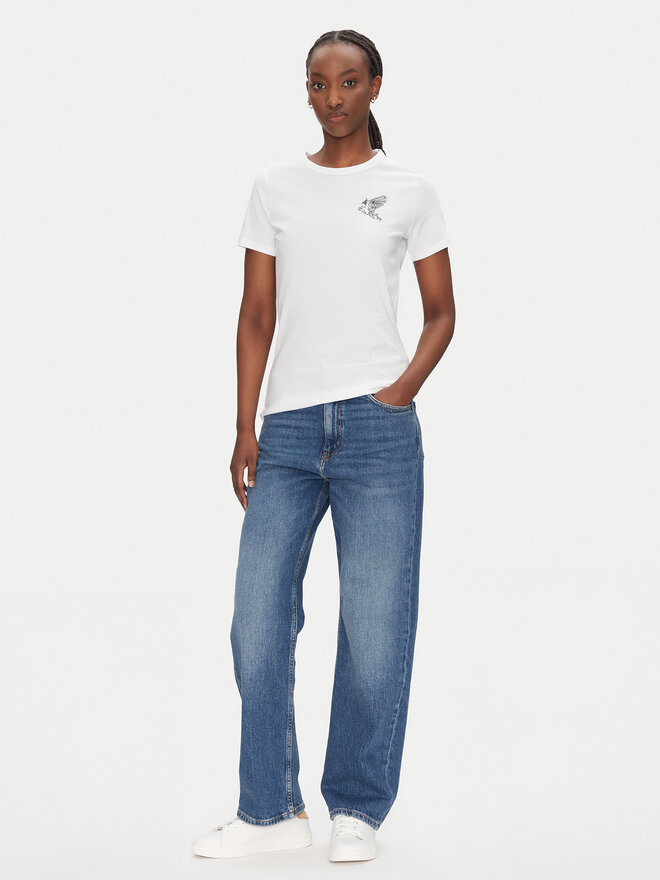 BOSS BOSS Футболка C_Elogo_21 50540260 Білий Slim Fit