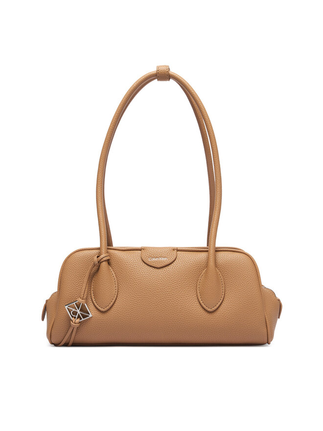 Calvin Klein Handtasche Calvin Klein Emblem Trio Pebble Shoulder Bag LV04F3743G Beige