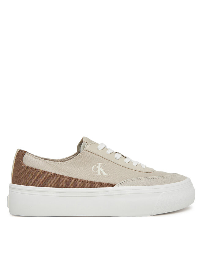 Calvin Klein Jeans Sneakers Calvin Klein Jeans Vulc Flatform Low Cv Mix Mg YW0YW01770 Beige