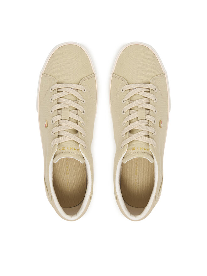Tommy Hilfiger Sneakers Tommy Hilfiger Th Low Profile Vulc Canvas FW0FW09102 Beige