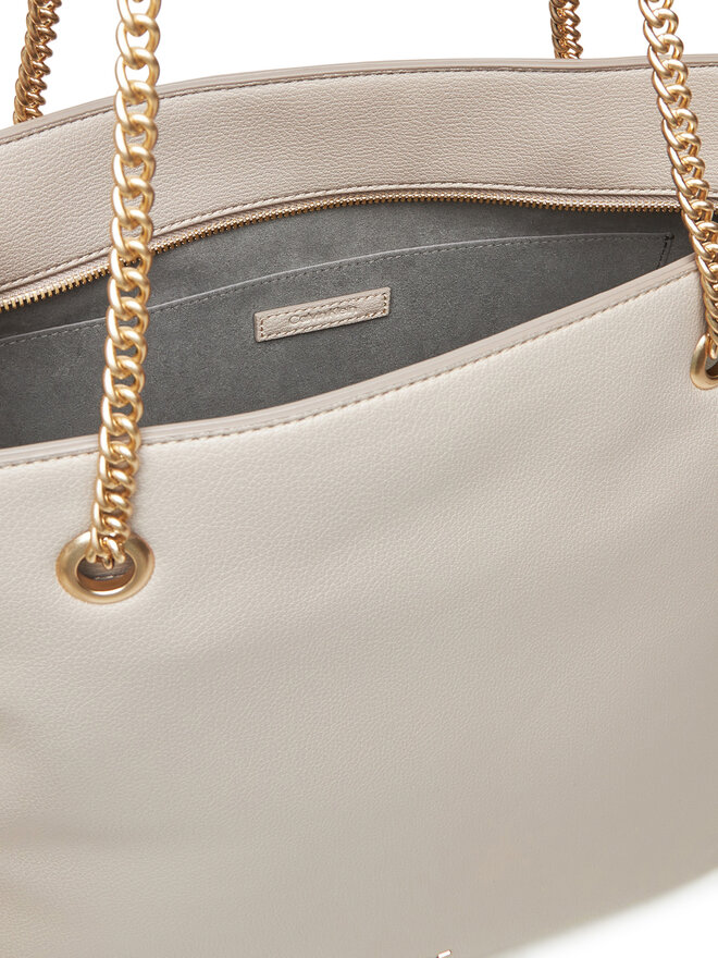 Calvin Klein Geantă Calvin Klein Minimal Monogram Chain Tote LV04F3204G Bej
