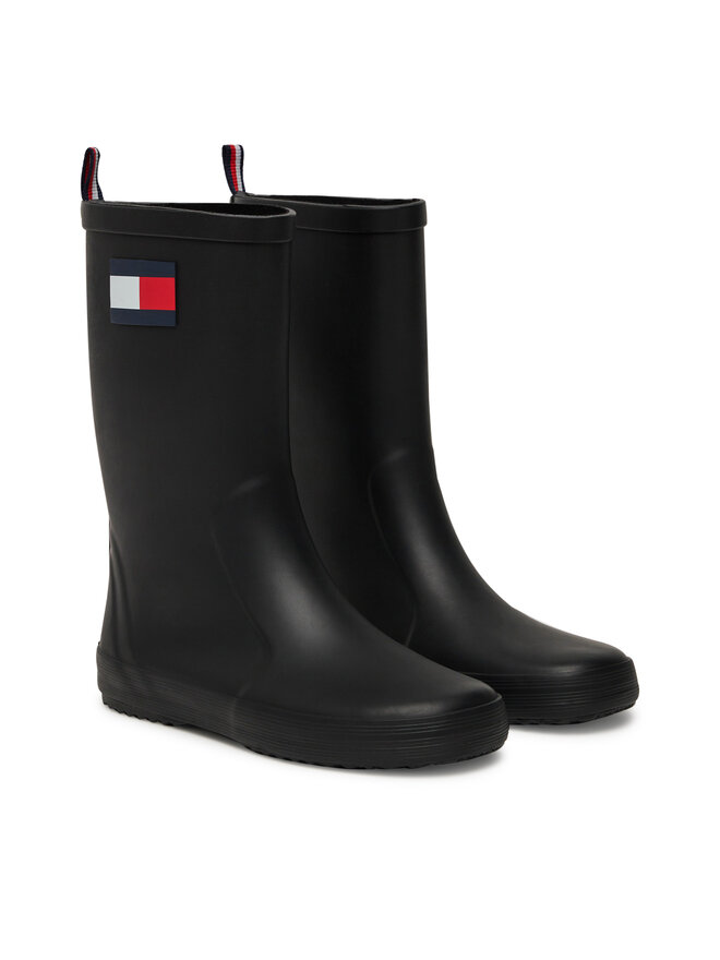 Tommy Hilfiger Гумени ботуши Tommy Hilfiger T3XC-33923-0047 S Черен