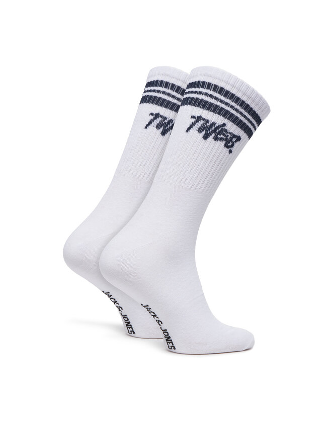 Jack&Jones Zestaw 3 par wysokich skarpet męskich Jack&Jones Jactwes 12268711 Biały
