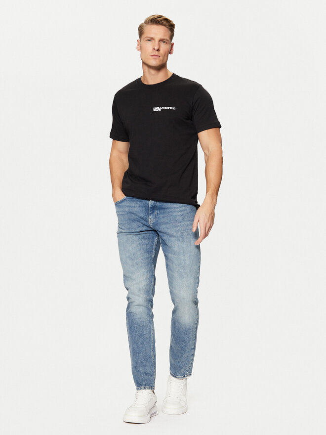 Karl Lagerfeld Jeans Karl Lagerfeld Jeans T-Shirt A1M17003 Μαύρο Slim Fit