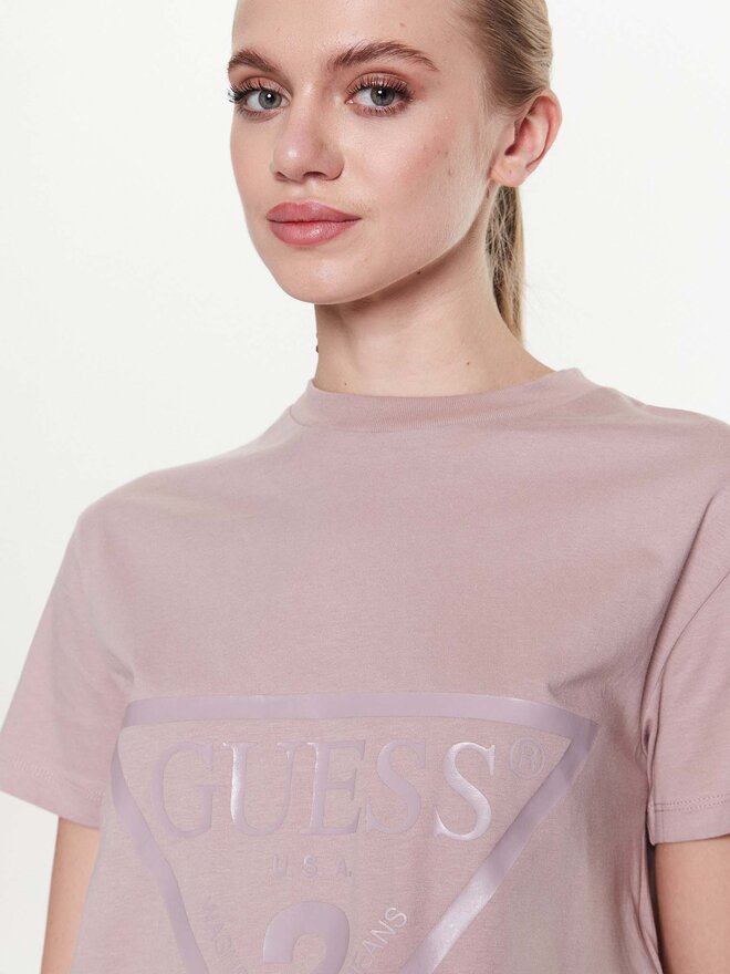 Guess Guess Póló Adele V2YI06 K8HM0 Rózsaszín Boxy Fit