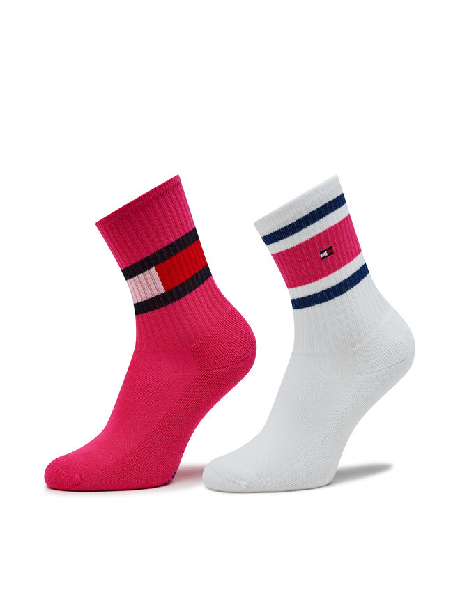 Tommy Hilfiger Zestaw 2 par wysokich skarpet dziecięcych Tommy Hilfiger 394020001 Kolorowy