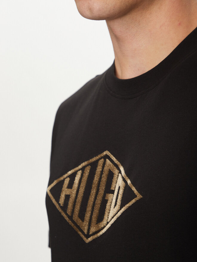 HUGO HUGO T-Shirt Dalendi 50534934 Μαύρο Regular Fit