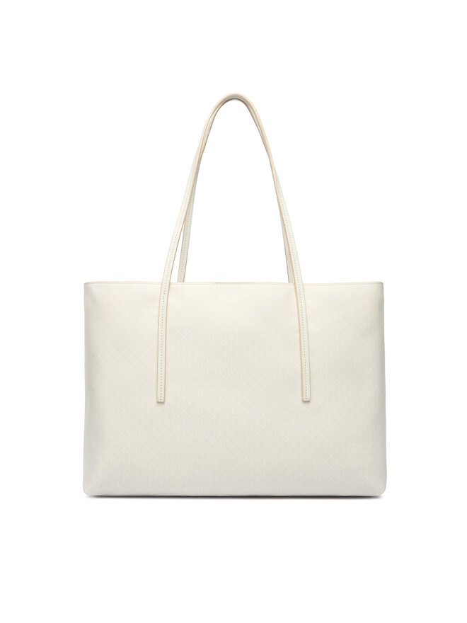 Calvin Klein Handtasche Calvin Klein Emblem Aop Tote W/ Pouch LV04F3266G Écru