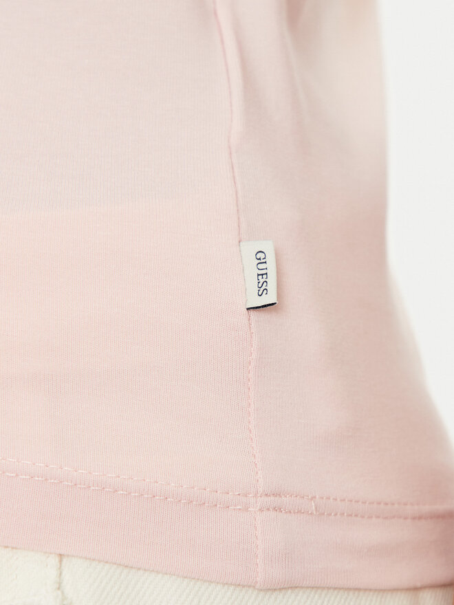 Guess Jeans Guess Jeans Camiseta W4YI02 J1314 Rosa Slim Fit