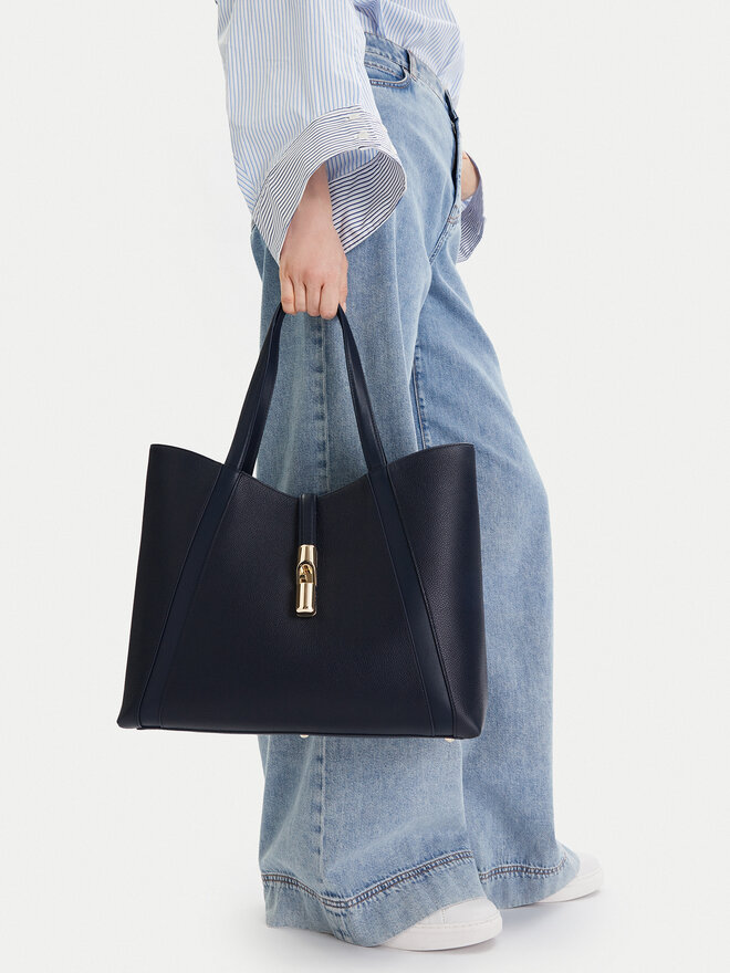 Furla Handtasche Furla Goccia L WB01788 BX3353 KH 4852S Dunkelblau