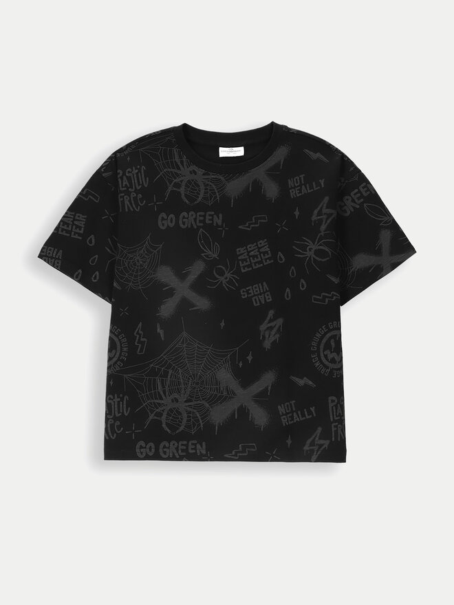 Coccodrillo Coccodrillo T-Shirt ZC4143202GBJ Μαύρο Regular Fit
