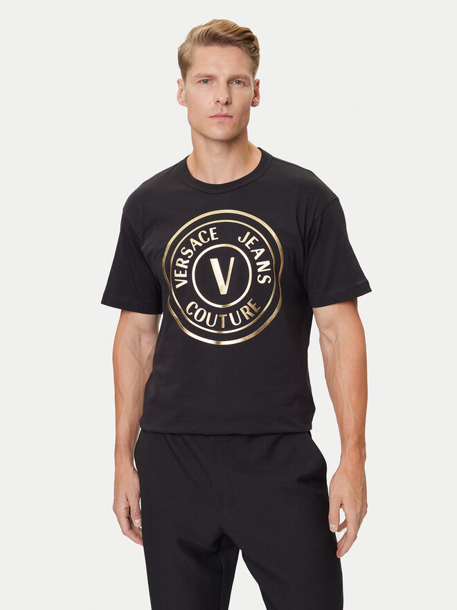 Versace Jeans Couture Versace Jeans Couture Camiseta 79GAHT01 CJ00T Negro Regular Fit