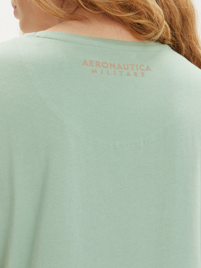 Aeronautica Militare Aeronautica Militare Camiseta 241TS2233DJ510 Verde Regular Fit