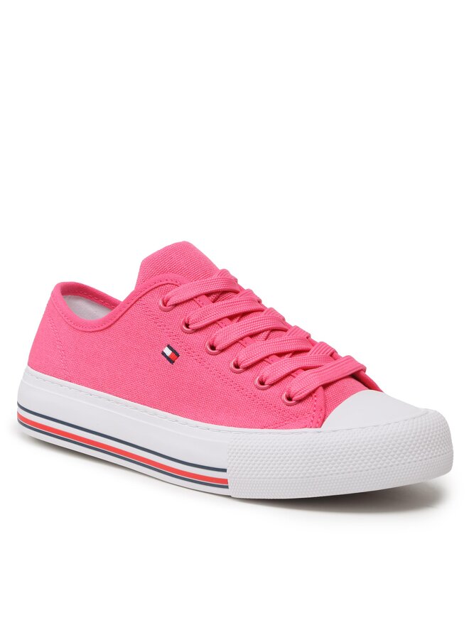 Tommy Hilfiger Bambas Tommy Hilfiger Low Cut Lace-Up T3A9-32677-0890313 S Rosa