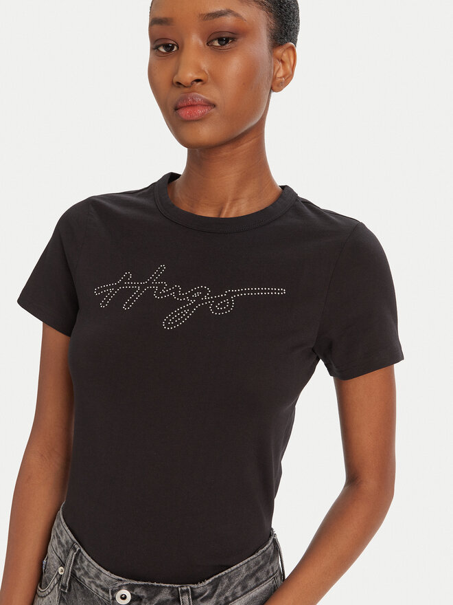 HUGO HUGO Camiseta Deloris 50532137 Negro Regular Fit